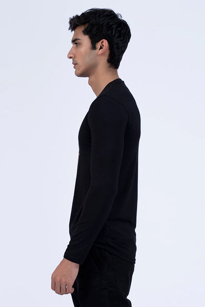 Black Full Sleeves T-Shirt