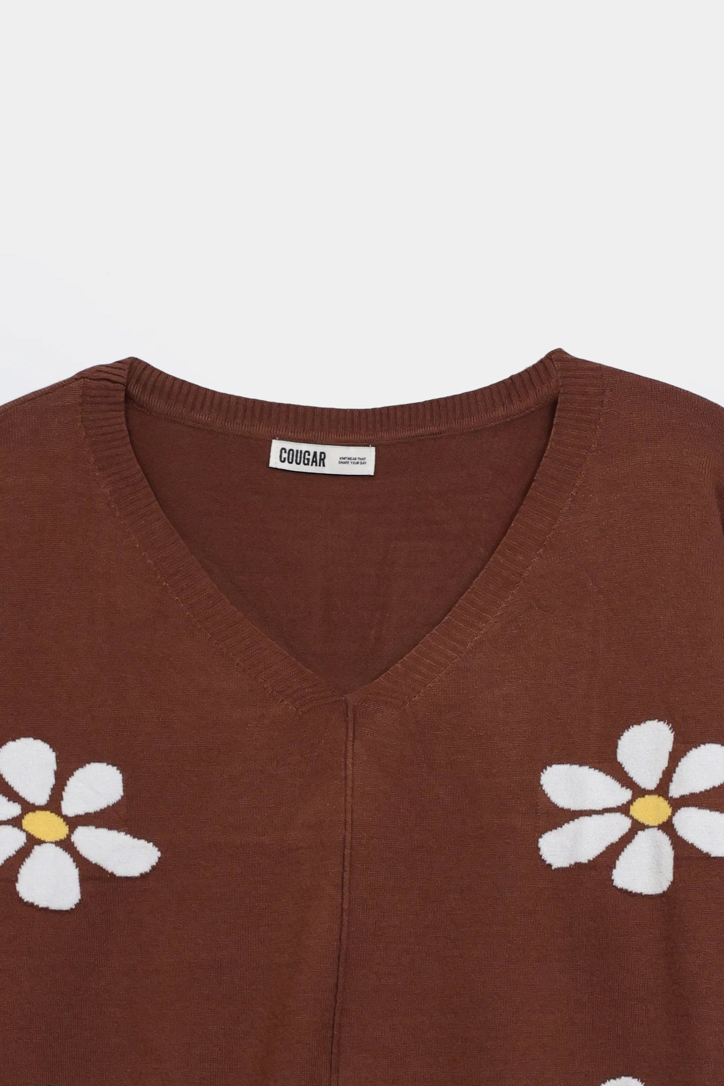 Daisy Jacquard Knit Sweater - Cougar Clothing