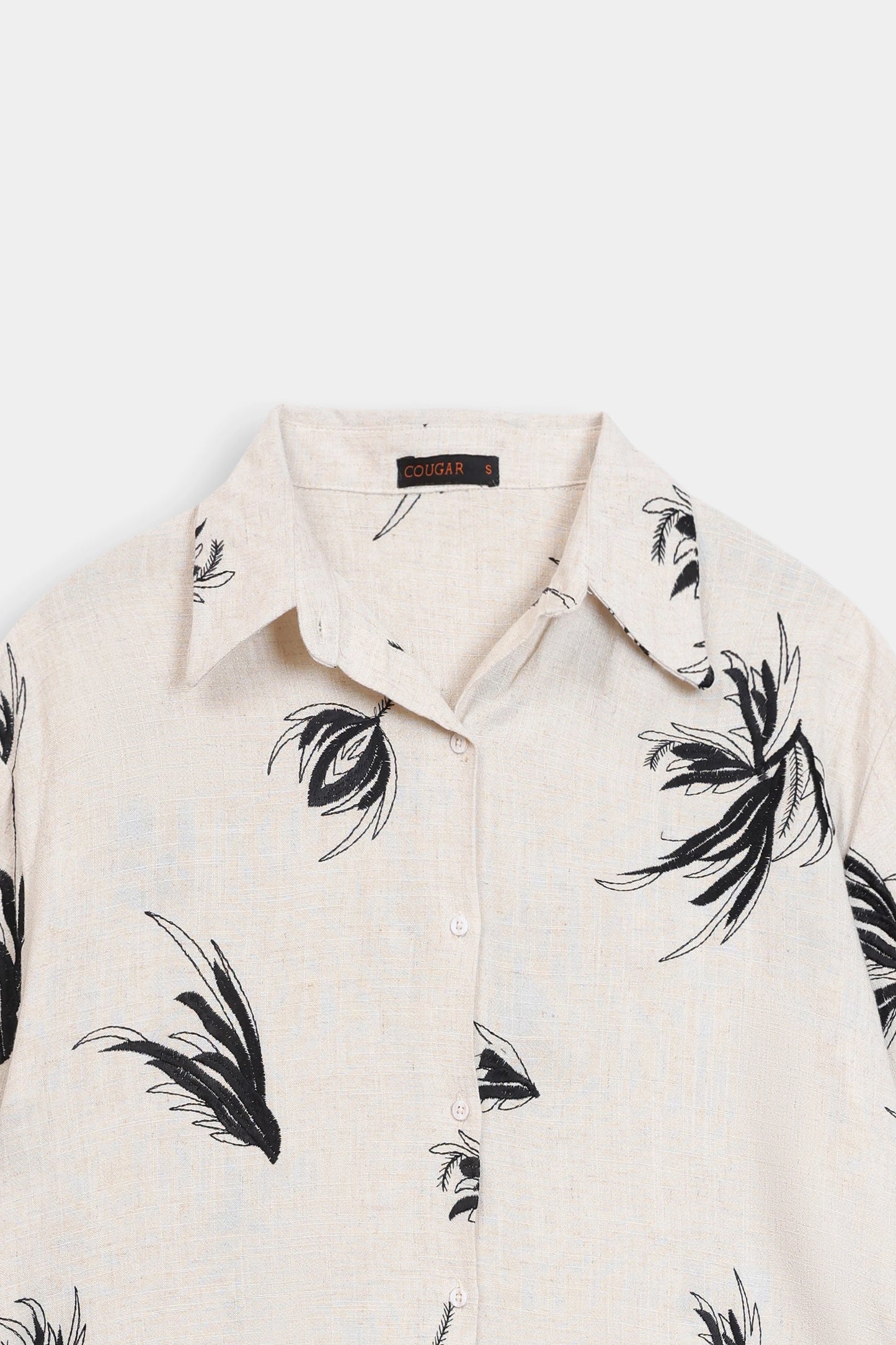 Slub Cotton Printed Shirt