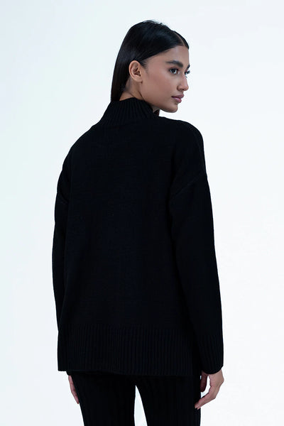 Black Turtleneck Co-Ord Set