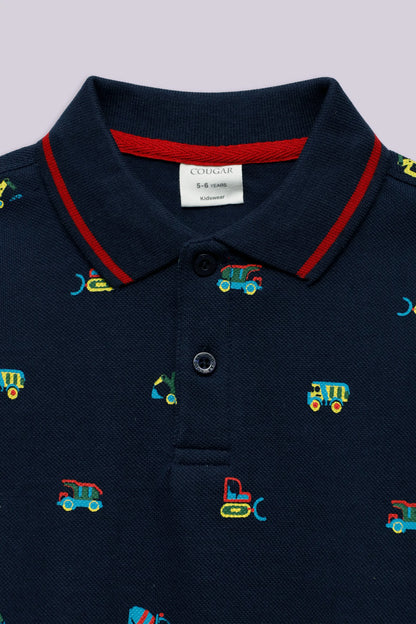 All Over Printed Polo - Cougar Clothing