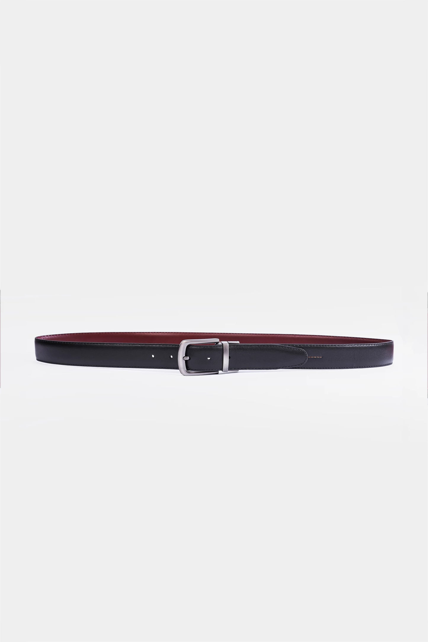 Reversible Belt With Silver Buckle - Cougar Clothing
