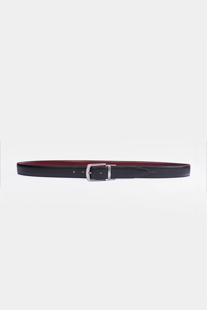 Reversible Belt With Silver Buckle - Cougar Clothing