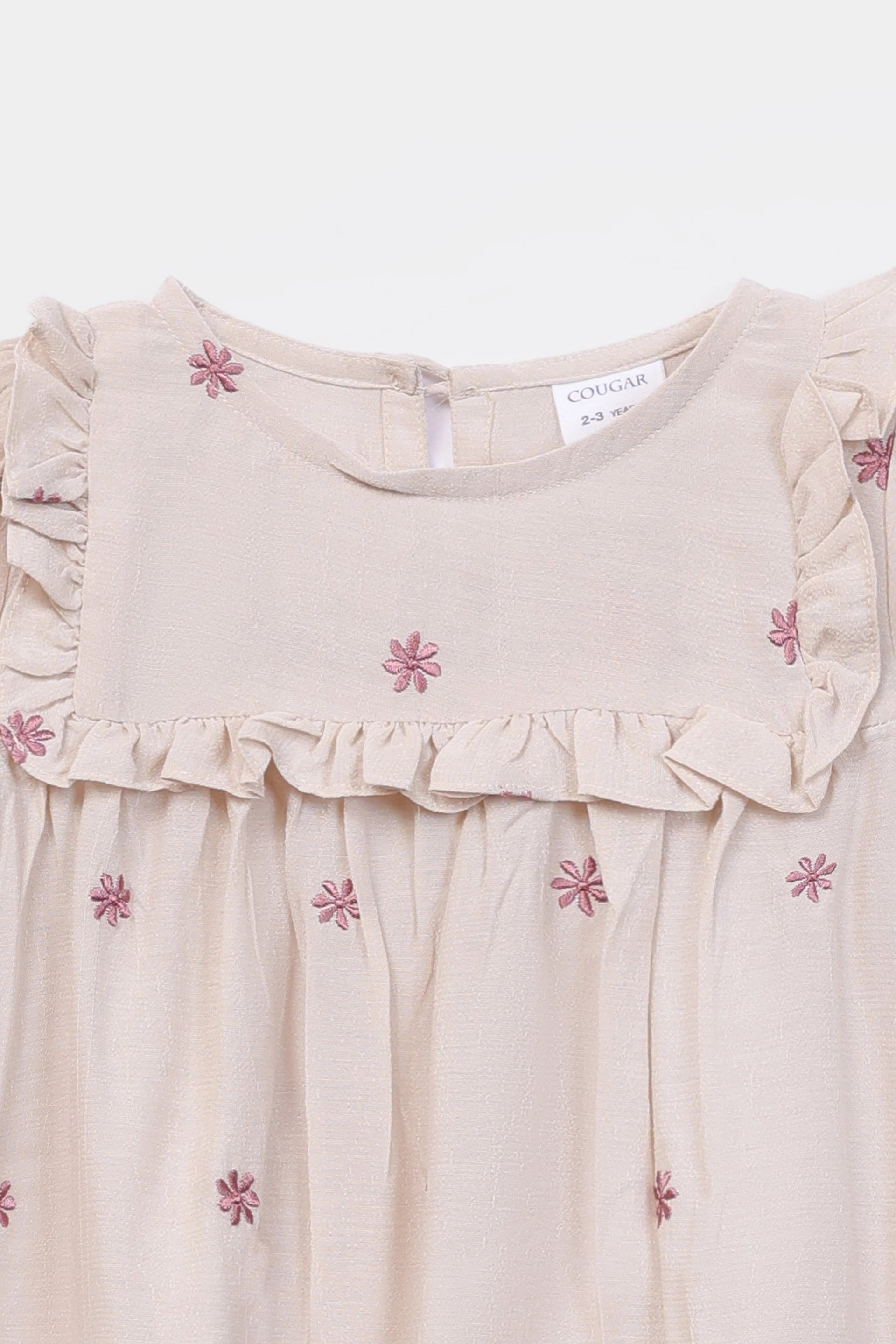 Floral Embroidered Dress - Cougar Clothing