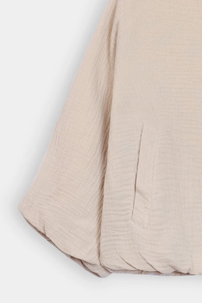 Button Top With Balloon Sleeves - Cougar Clothing