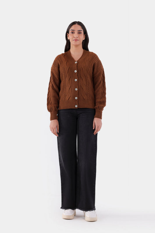 Cable Knit Cardigan - Cougar Clothing