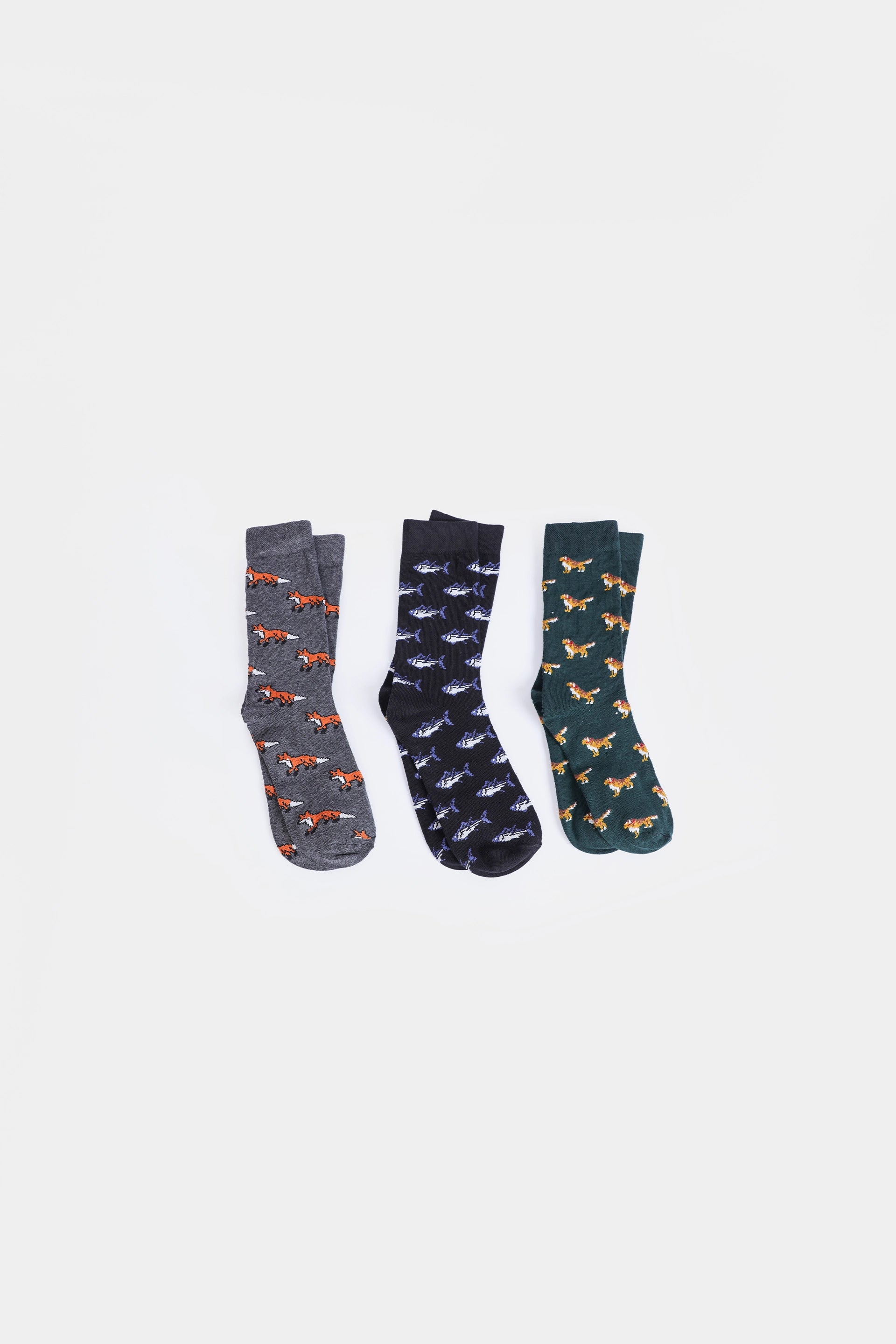 Pack of 3 Patter Crew Socks - Cougar Clothing