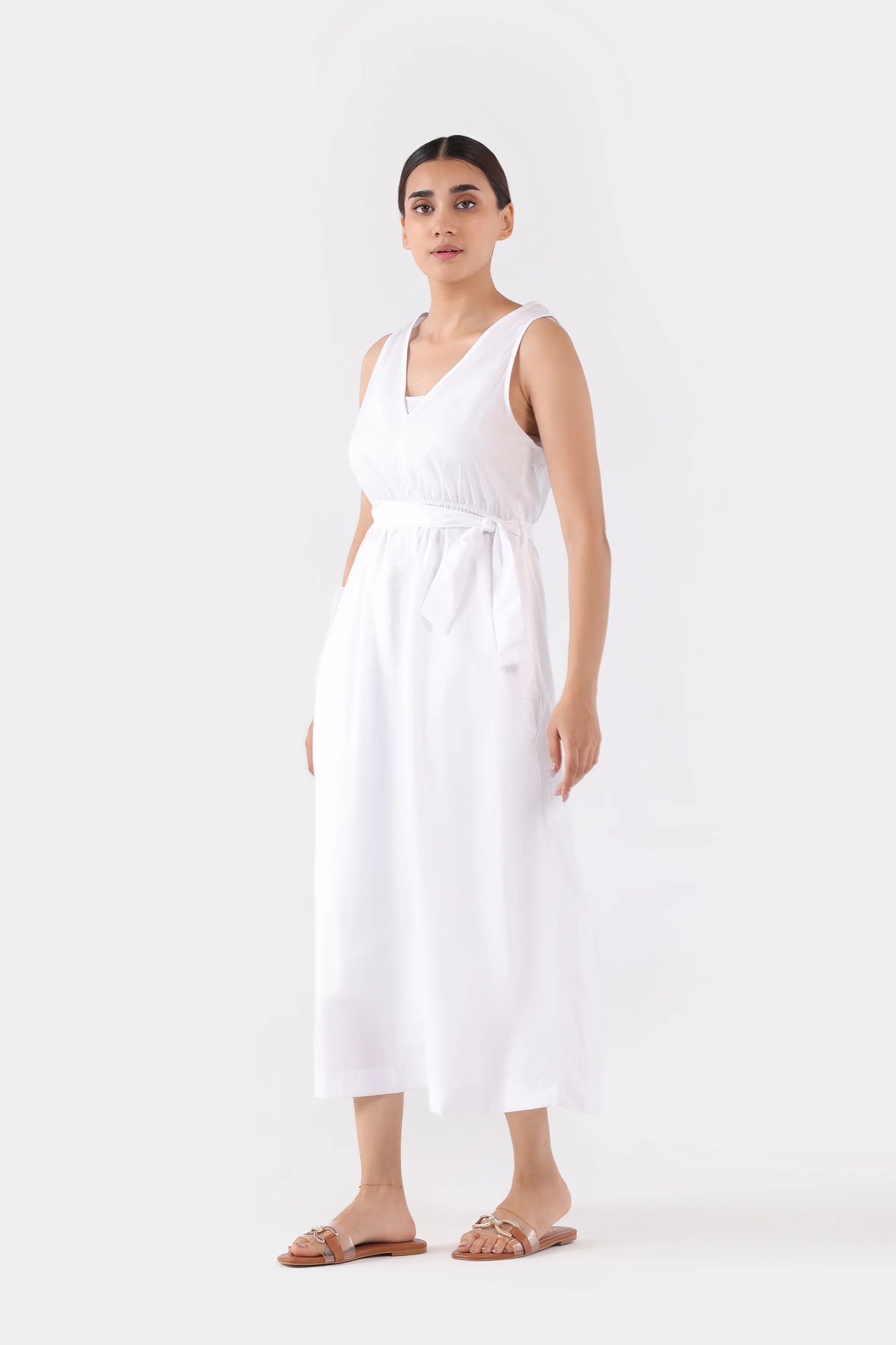 Sleeveless Midi Dress - Cougar Clothing