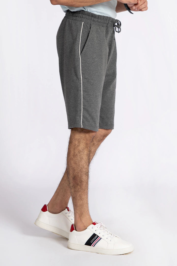 Charcoal Side Striped Relax Fit Shorts