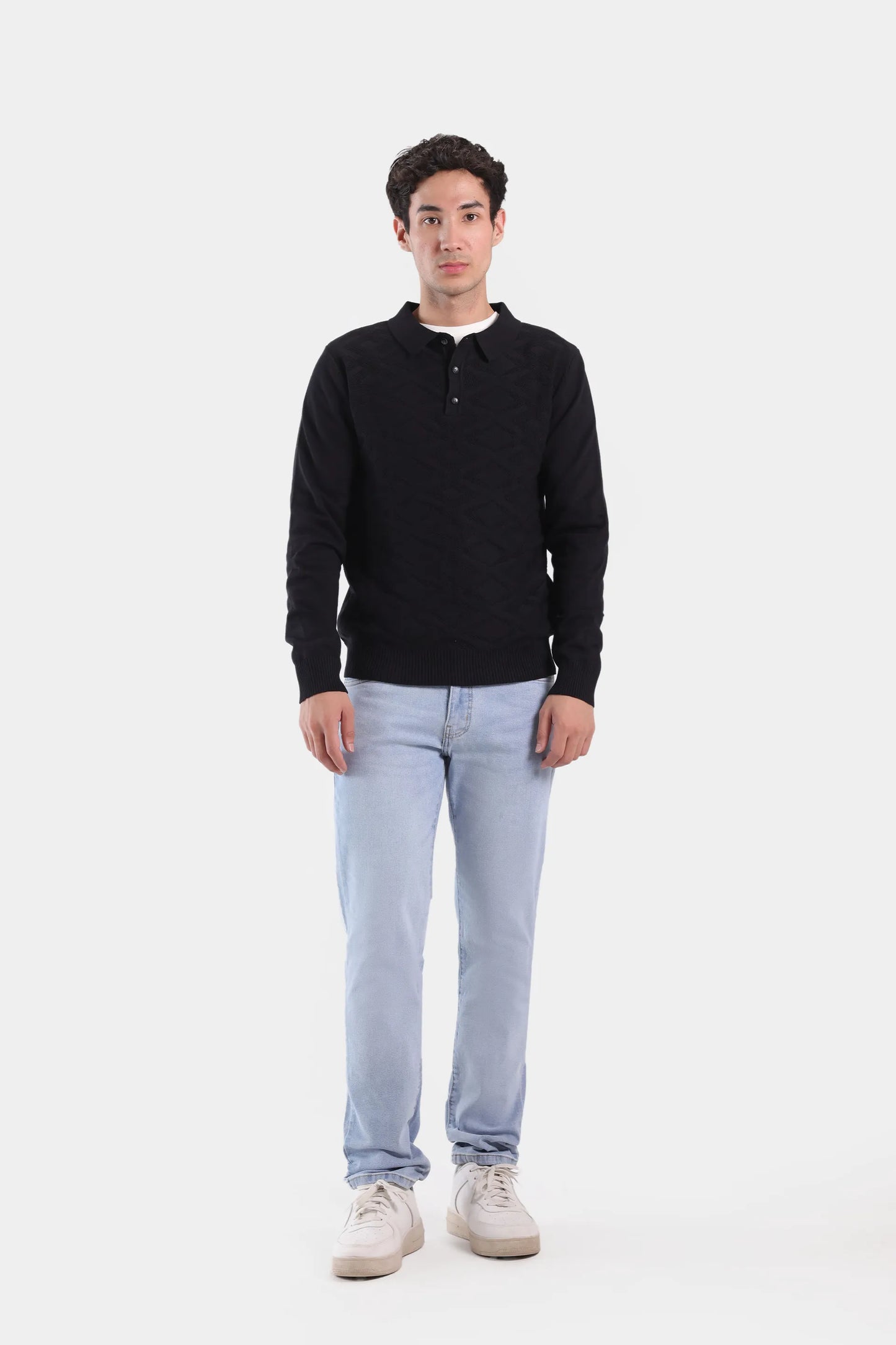 Knitted Polo Sweater - Cougar Clothing