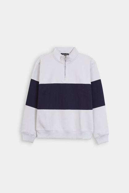Color Block Quarter-Zip Sweatshirt