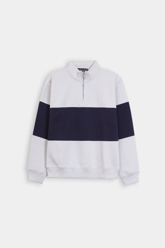 Color Block Quarter-Zip Sweatshirt