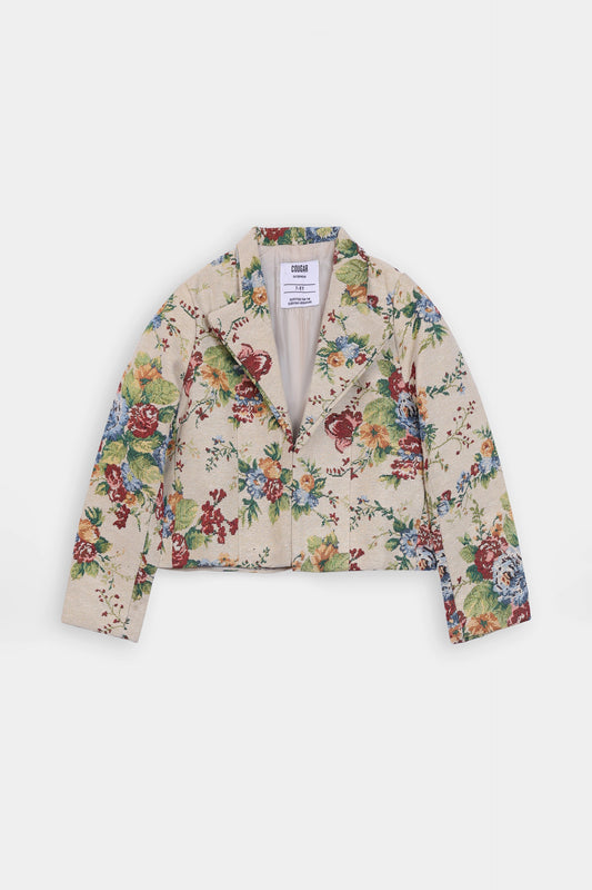 Cropped Jacquard Jacket - Cougar Clothing