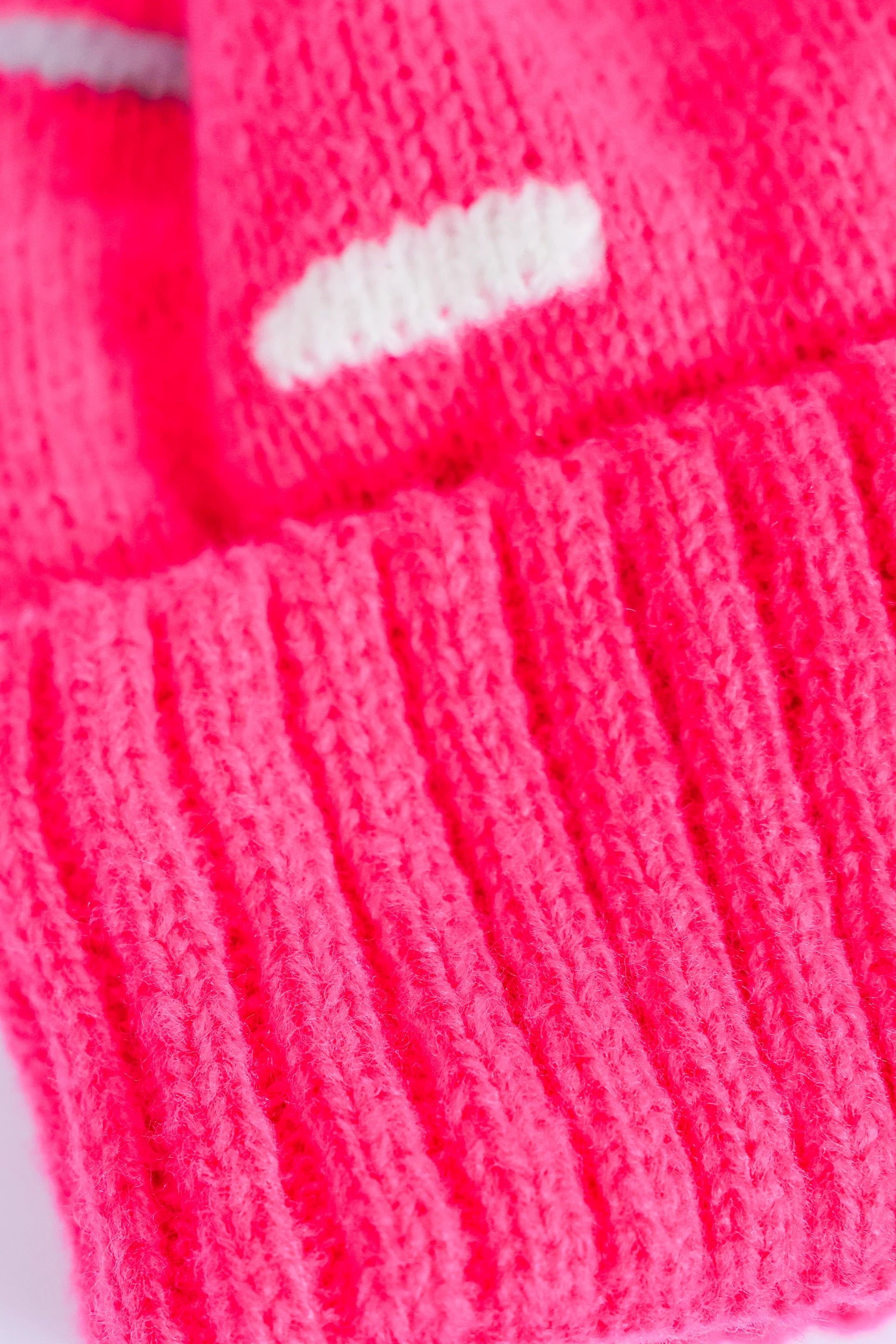 Pattern Knit Pom-Pom Beanie - Cougar Clothing