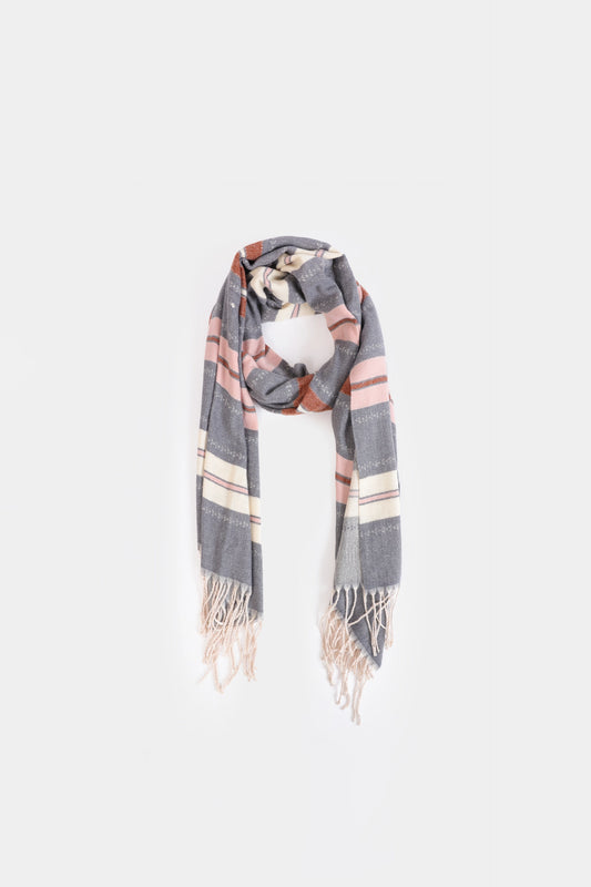 Striped Knitted Shawl