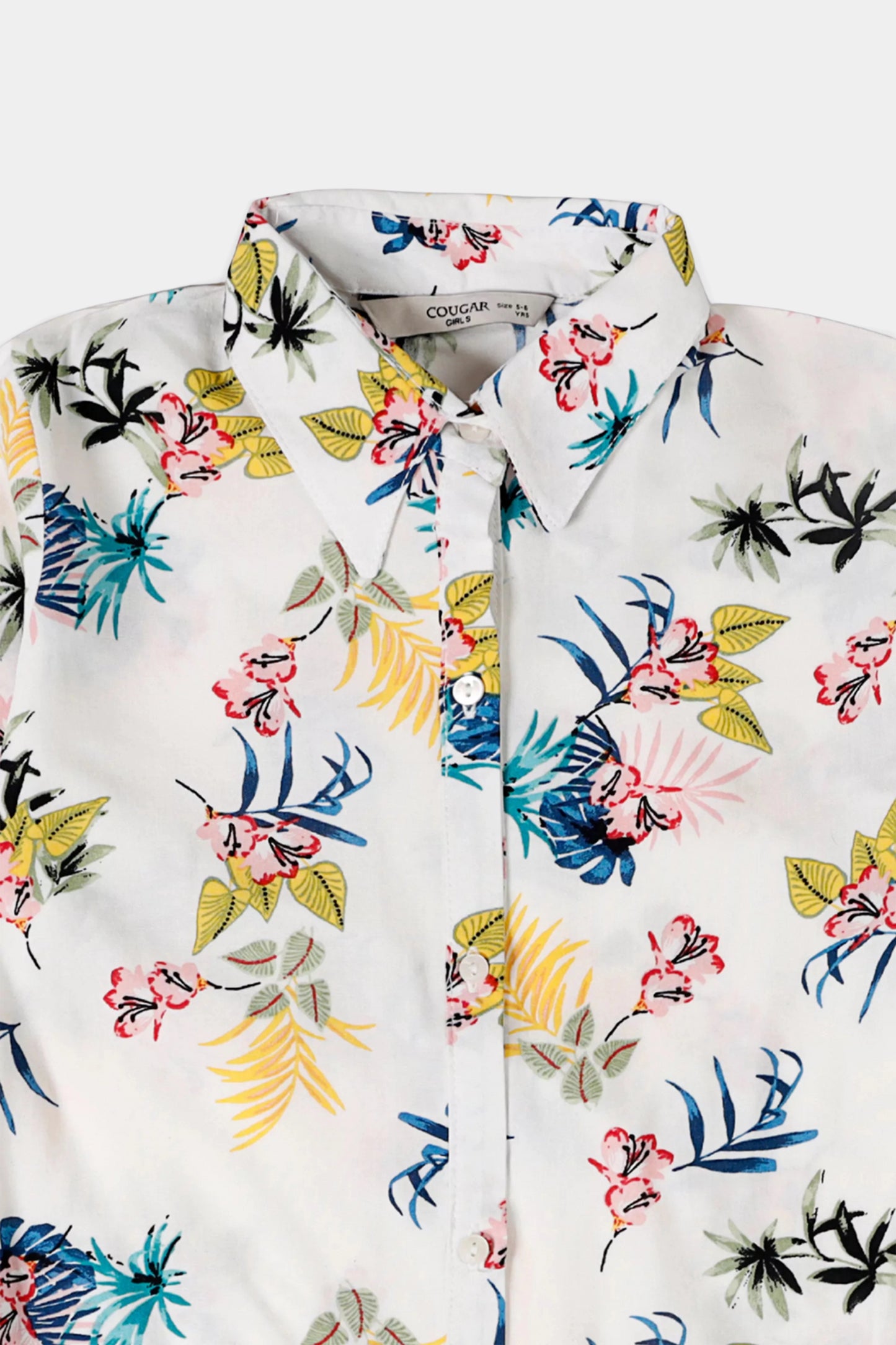 Floral Print Linen Dress - Cougar Clothing