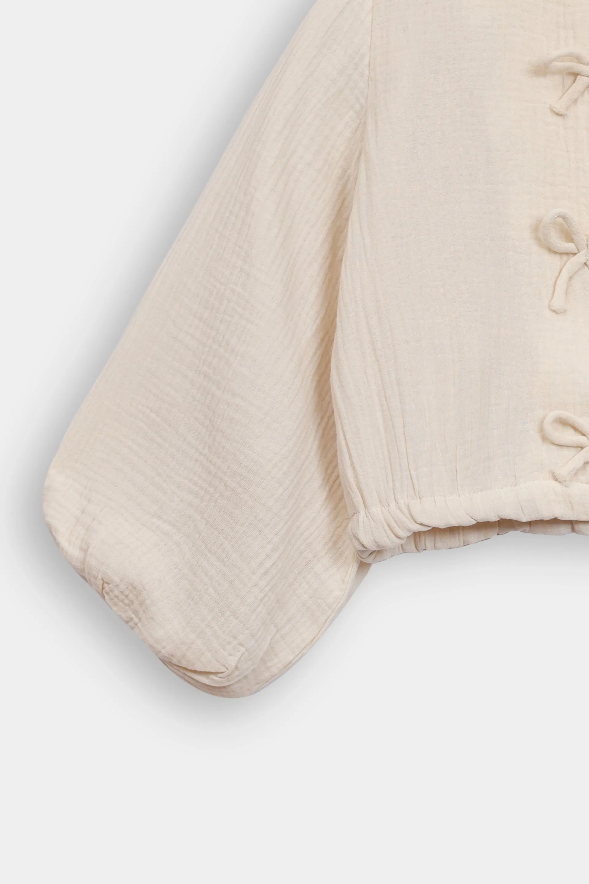 Double Muslin Bow Detailed Blouse - Cougar Clothing