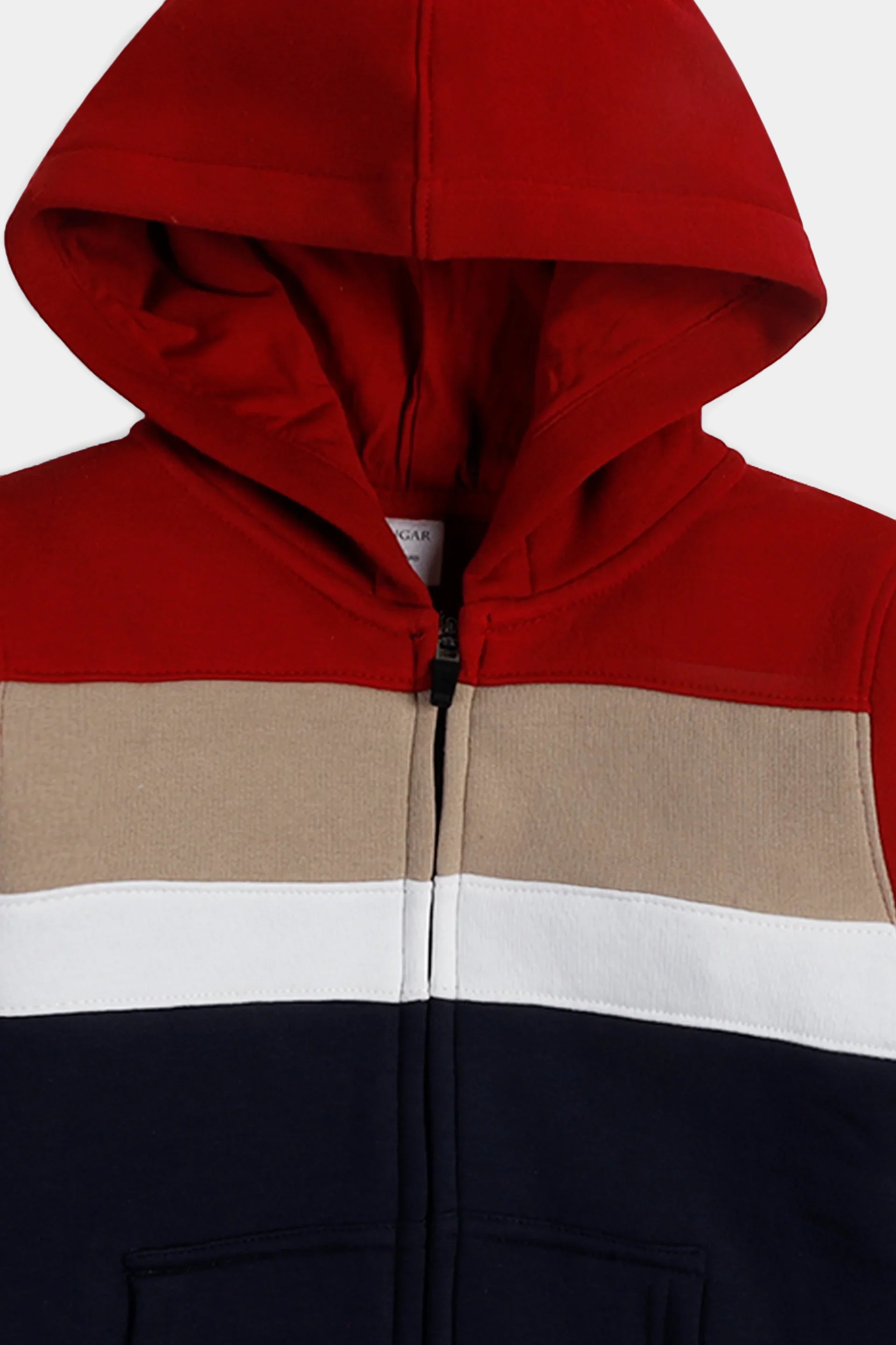 Color Block Zipper Hoodie - Cougar Clothing