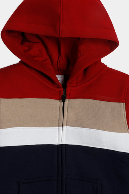 Color Block Zipper Hoodie - Cougar Clothing