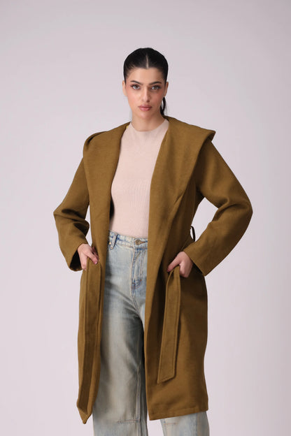 Mélange Hooded Coat - Cougar Clothing