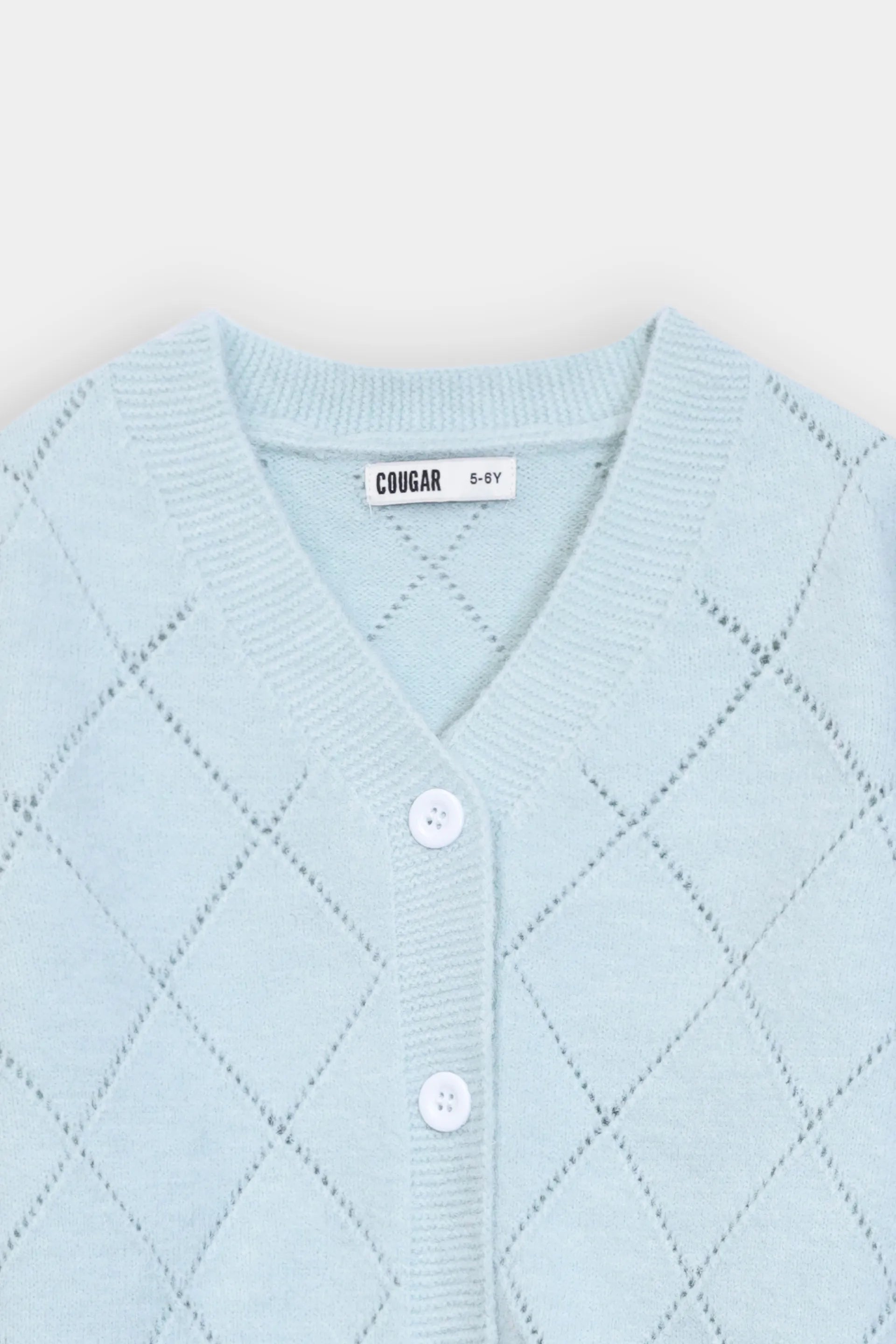 Argyle Pattern Knit Cardigan - Cougar Clothing