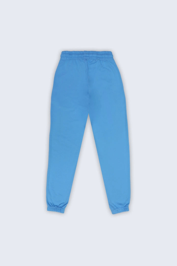 Blue Knitted Oversized Jogger Pants