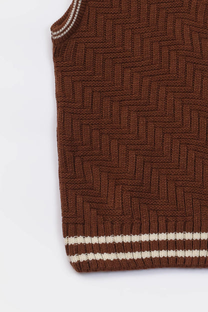 Textured Sweater Vest - Cougar Clothing