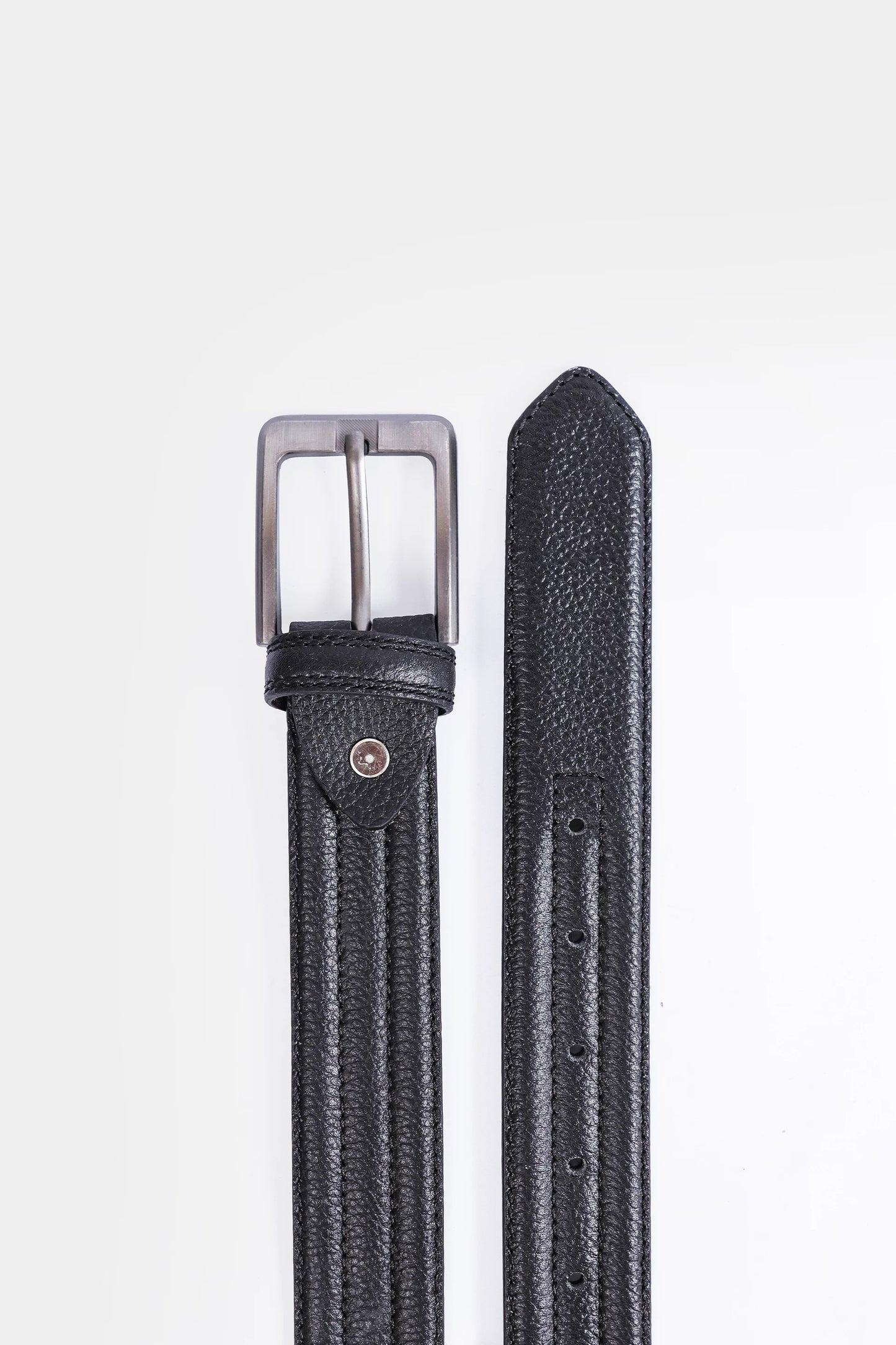 Leather Belt With Metal Buckle - Cougar Clothing