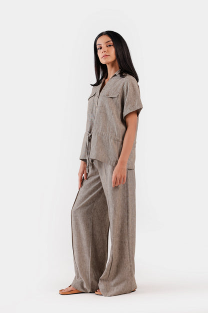 Pleated Textured Trousers - Cougar Clothing