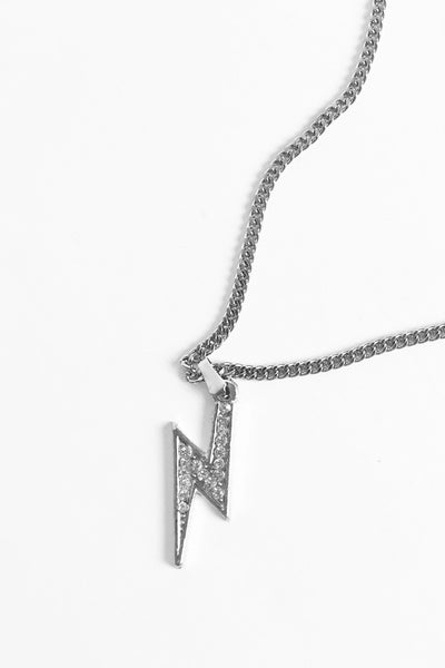 Lightening Bolt Pendant Chain Necklace