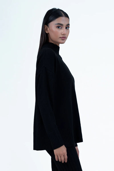 Black Turtleneck Co-Ord Set