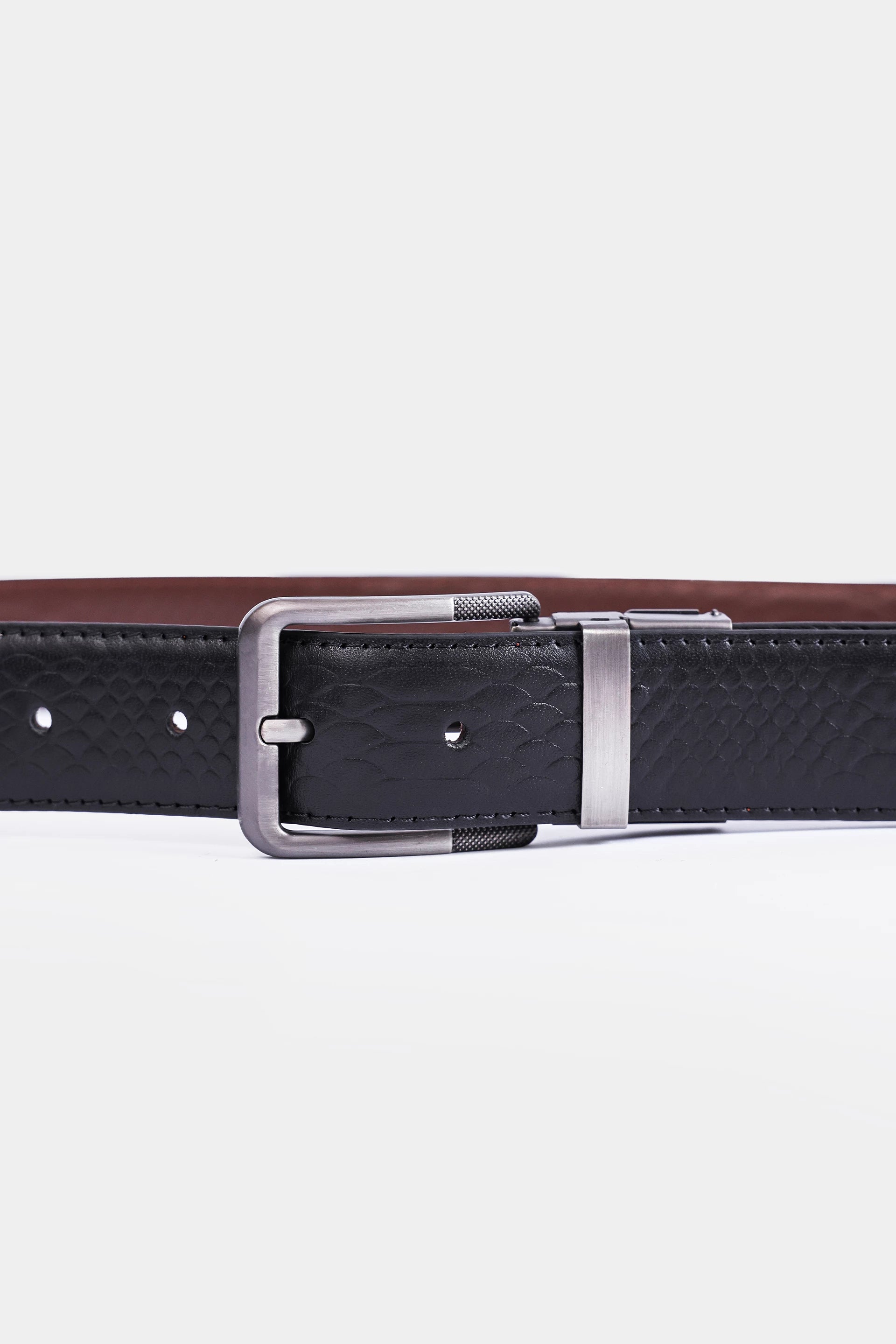 Textured Reversible Belt - Cougar Clothing