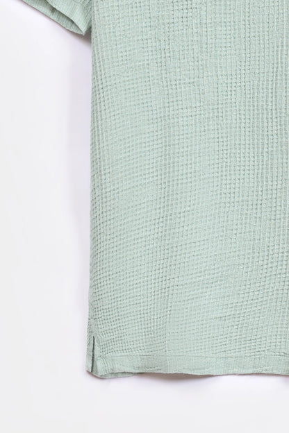 Textured Resort Collar Shirt - Cougar Clothing