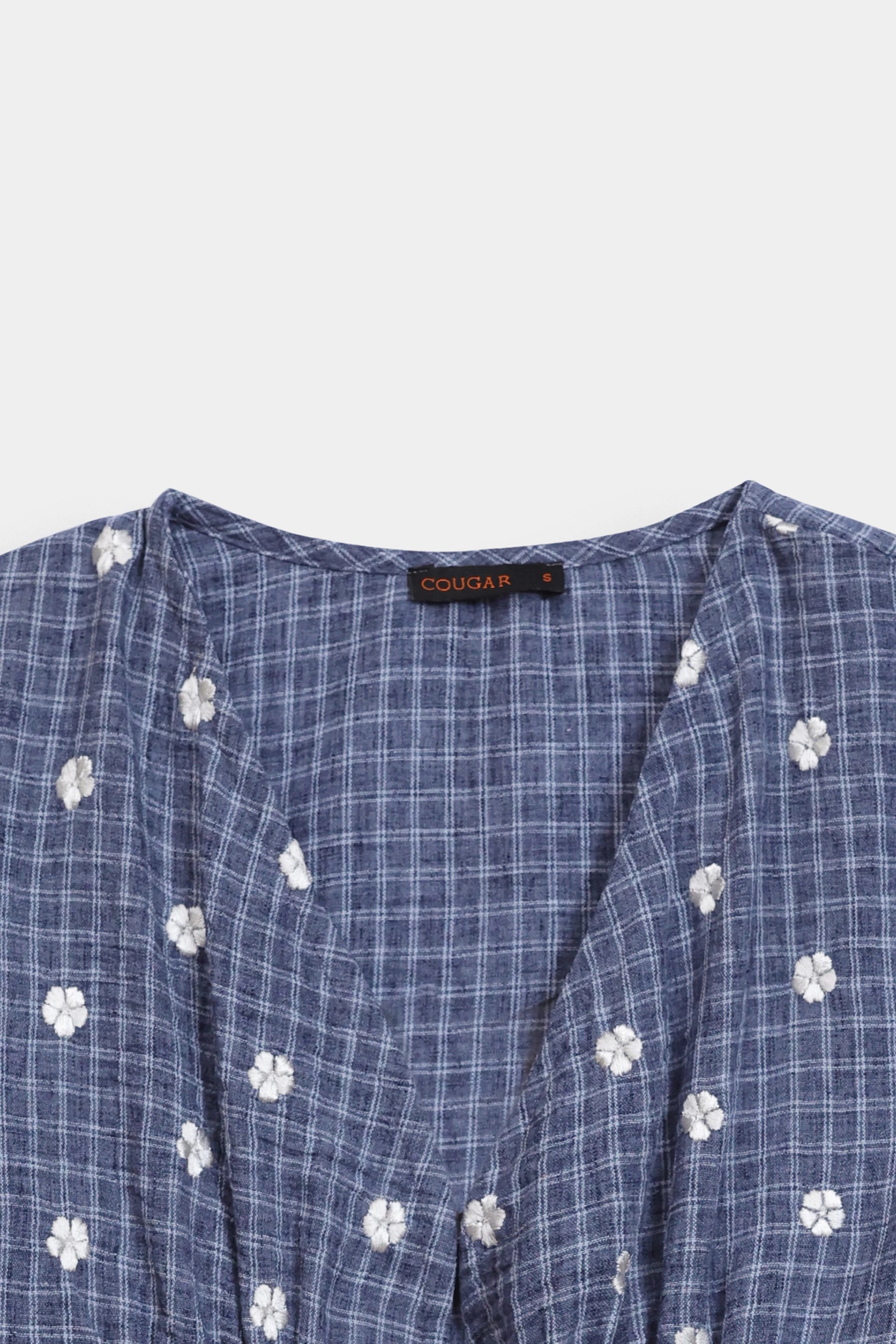 Yarn Dyed Embroidered Top - Cougar Clothing