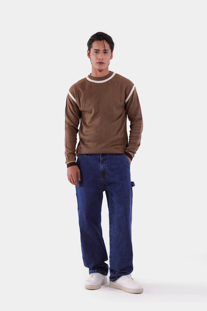 Contrast Stripe Sweater - Cougar Clothing