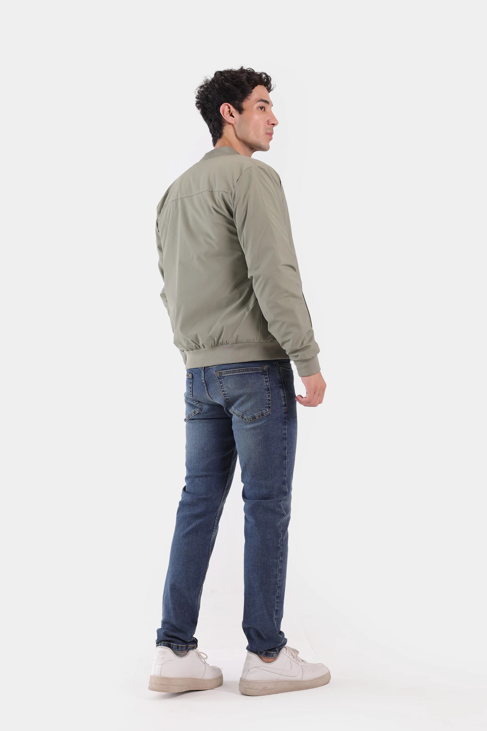 Bomber Jacket With Tonal Zip - Cougar Clothing