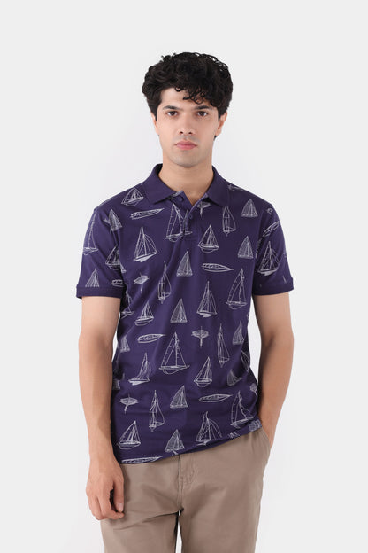 All Over Printed Polo - Cougar Clothing