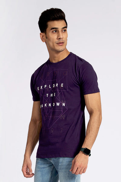 Purple Text T-Shirt