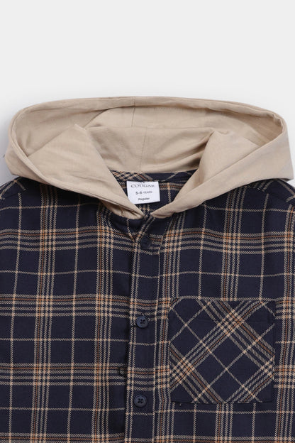 Hooded Cotton Shirt - Cougar Clothing