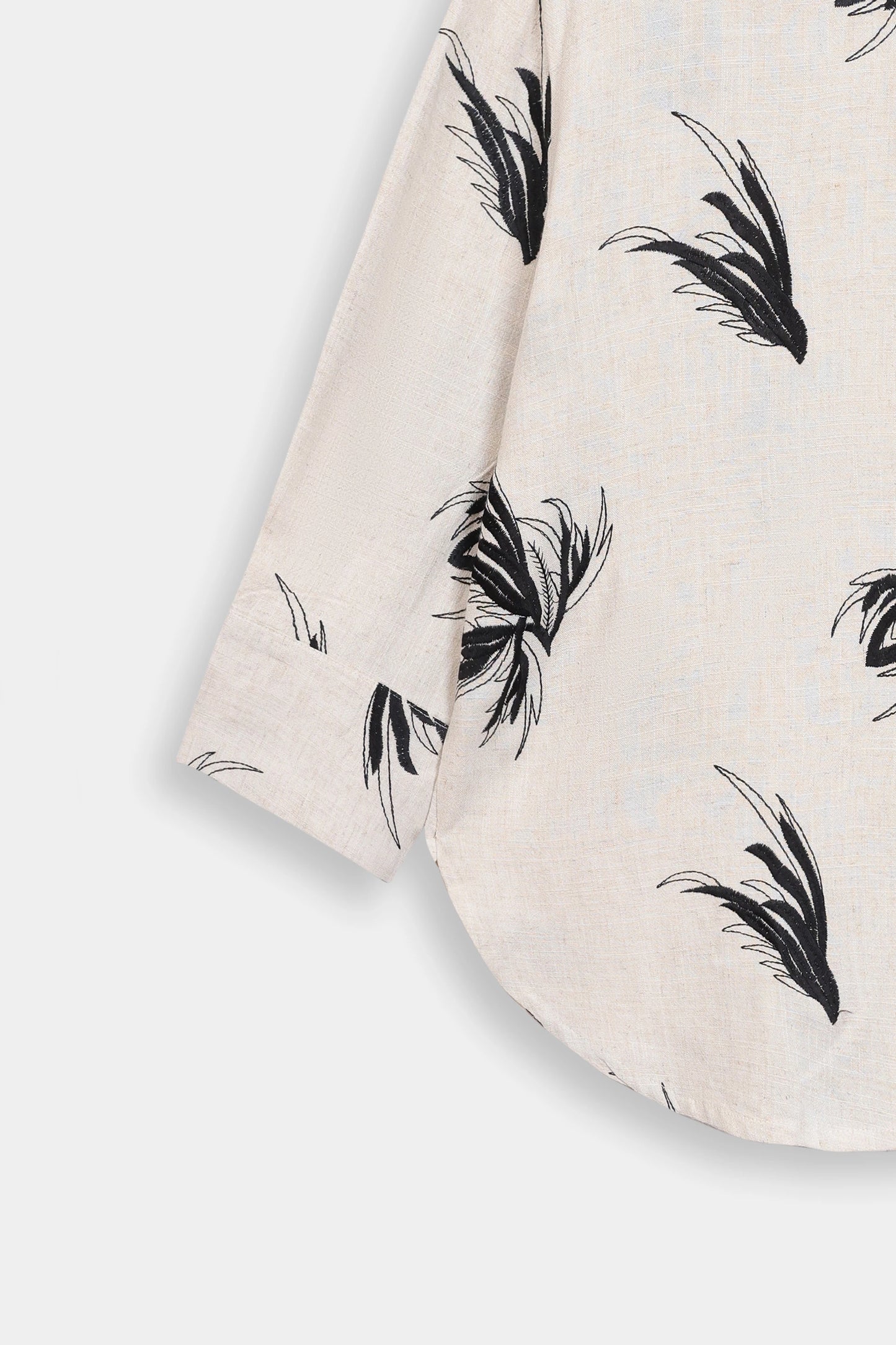 Slub Cotton Printed Shirt