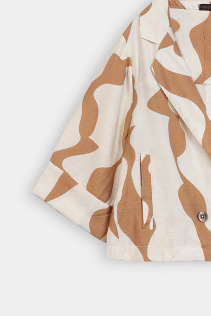 Abstract Printed Blazer