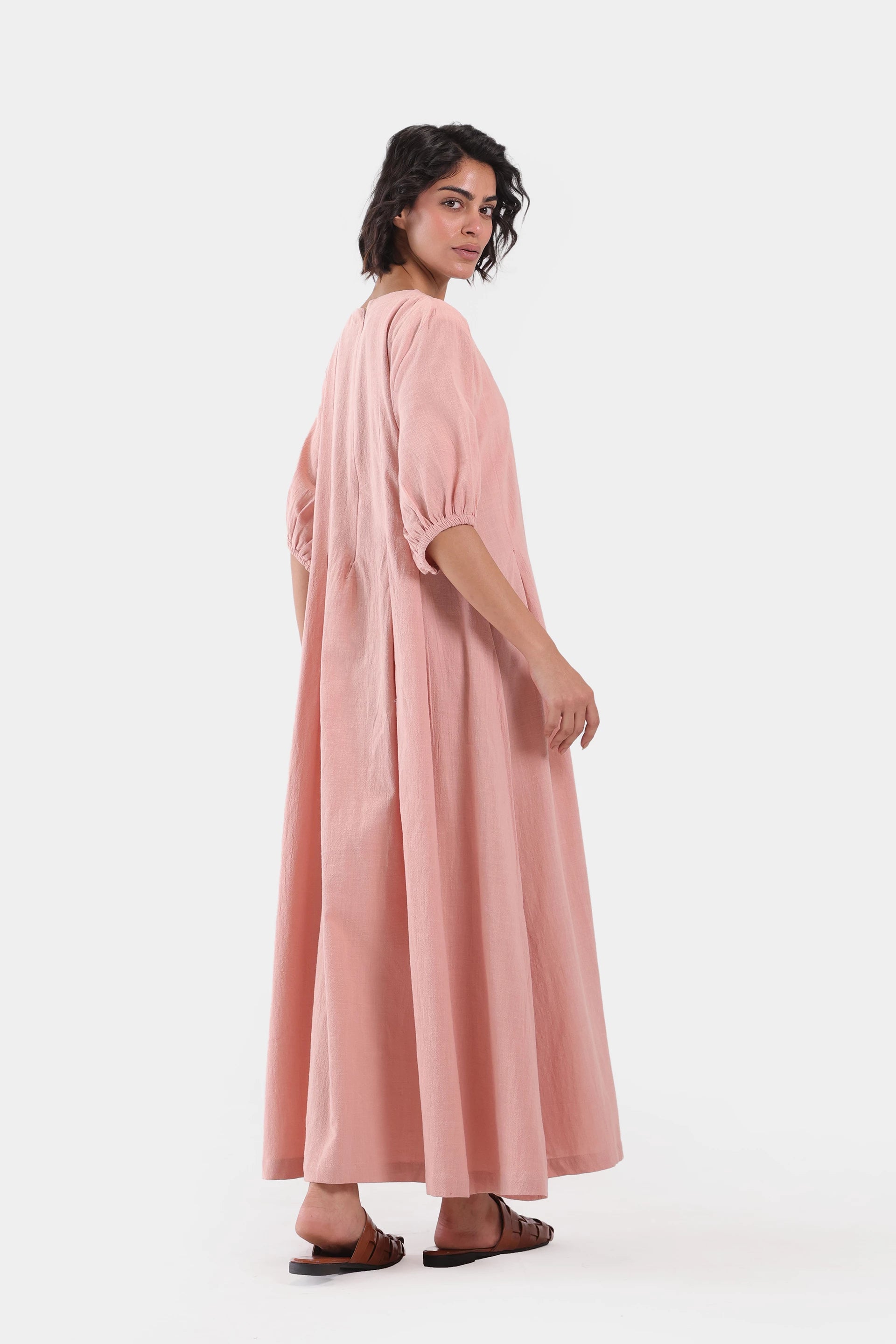 Cross Hatch Cotton Dress - Cougar Clothing