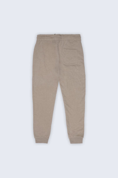 Beige Slim Fit Knitted Jogger Pants