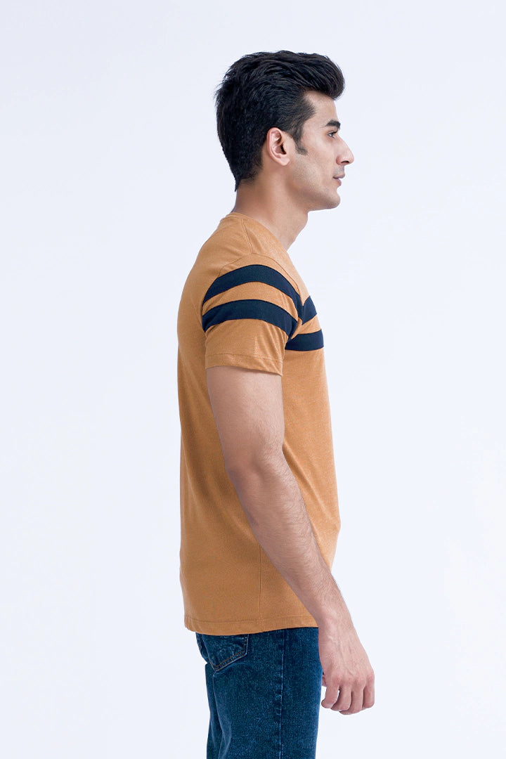 Caramel Cotton Blend T-Shirt