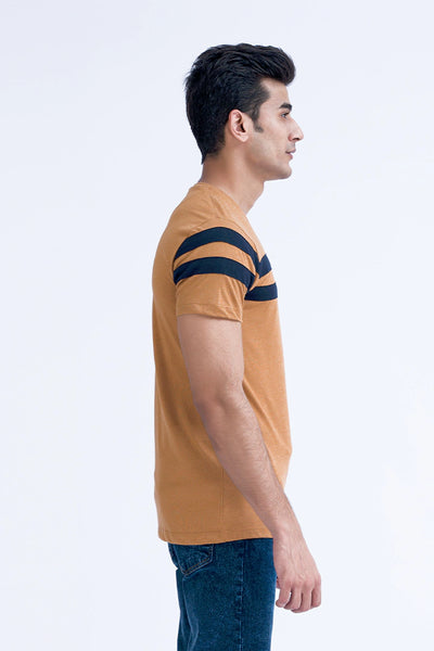 Caramel Cotton Blend T-Shirt