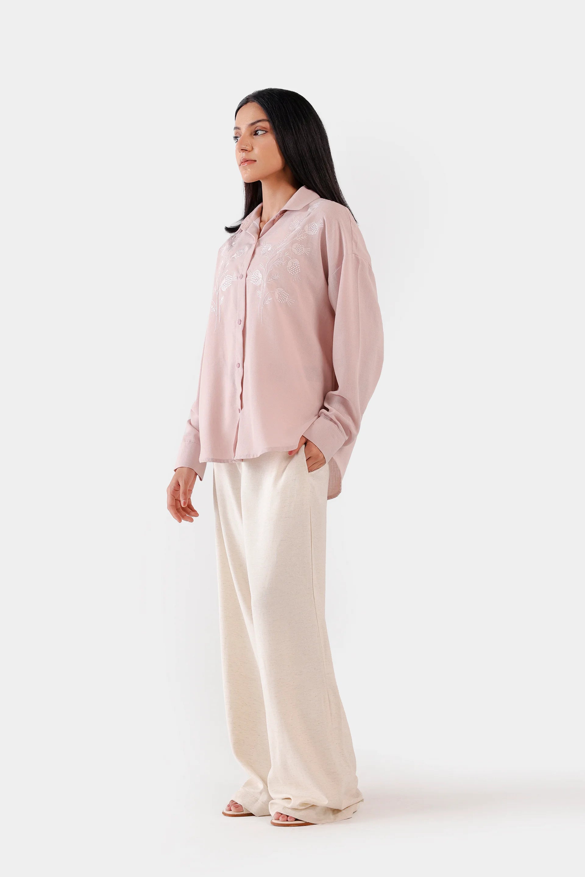 Embroidered Button Down - Cougar Clothing