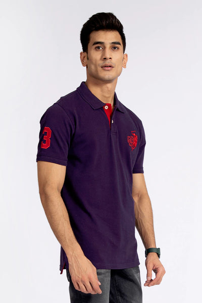 Purple CGR Embroidered Polo
