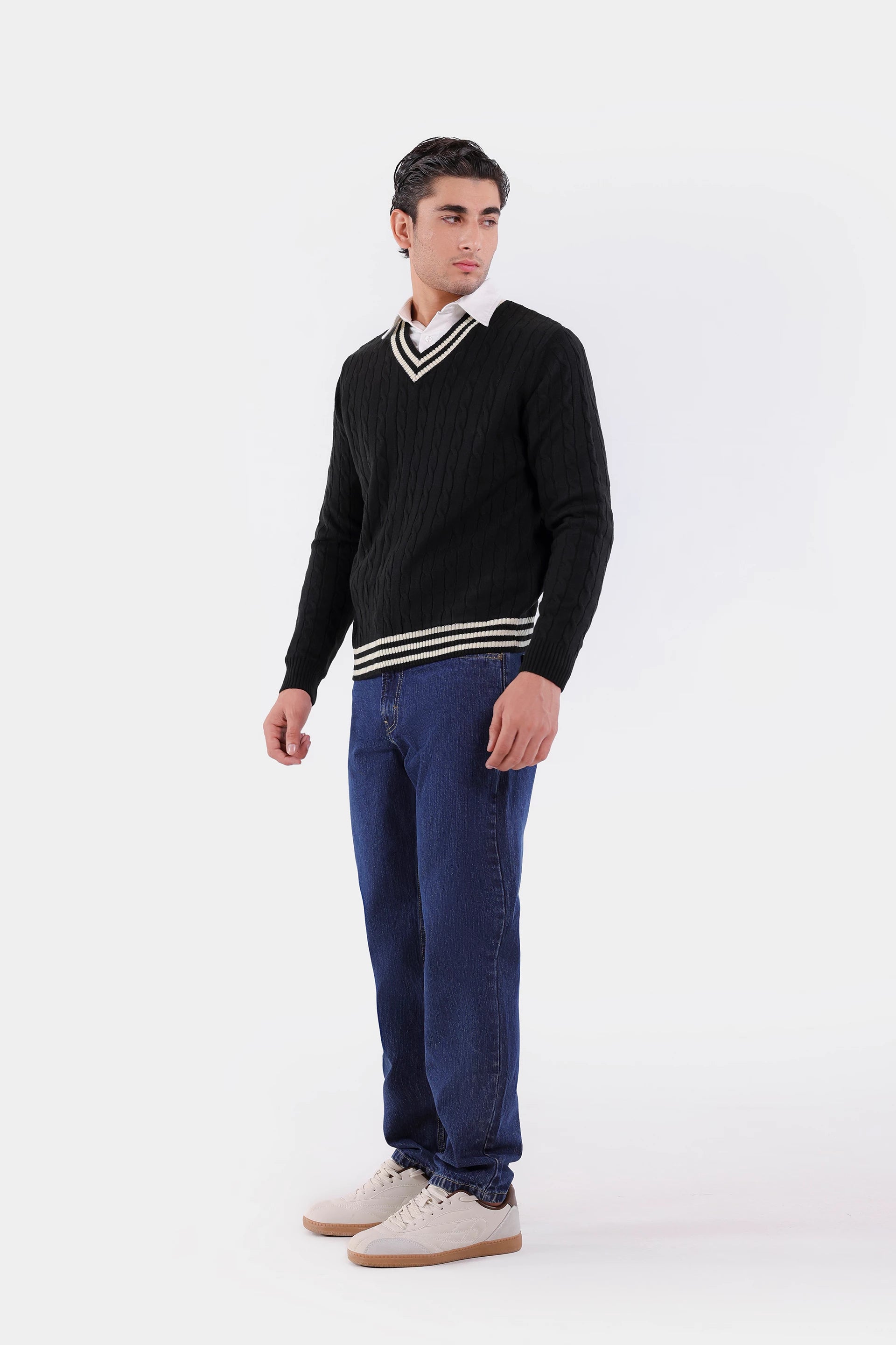 Classic Cable Knit Sweater - Cougar Clothing