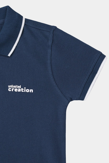 Text Print Polo - Cougar Clothing