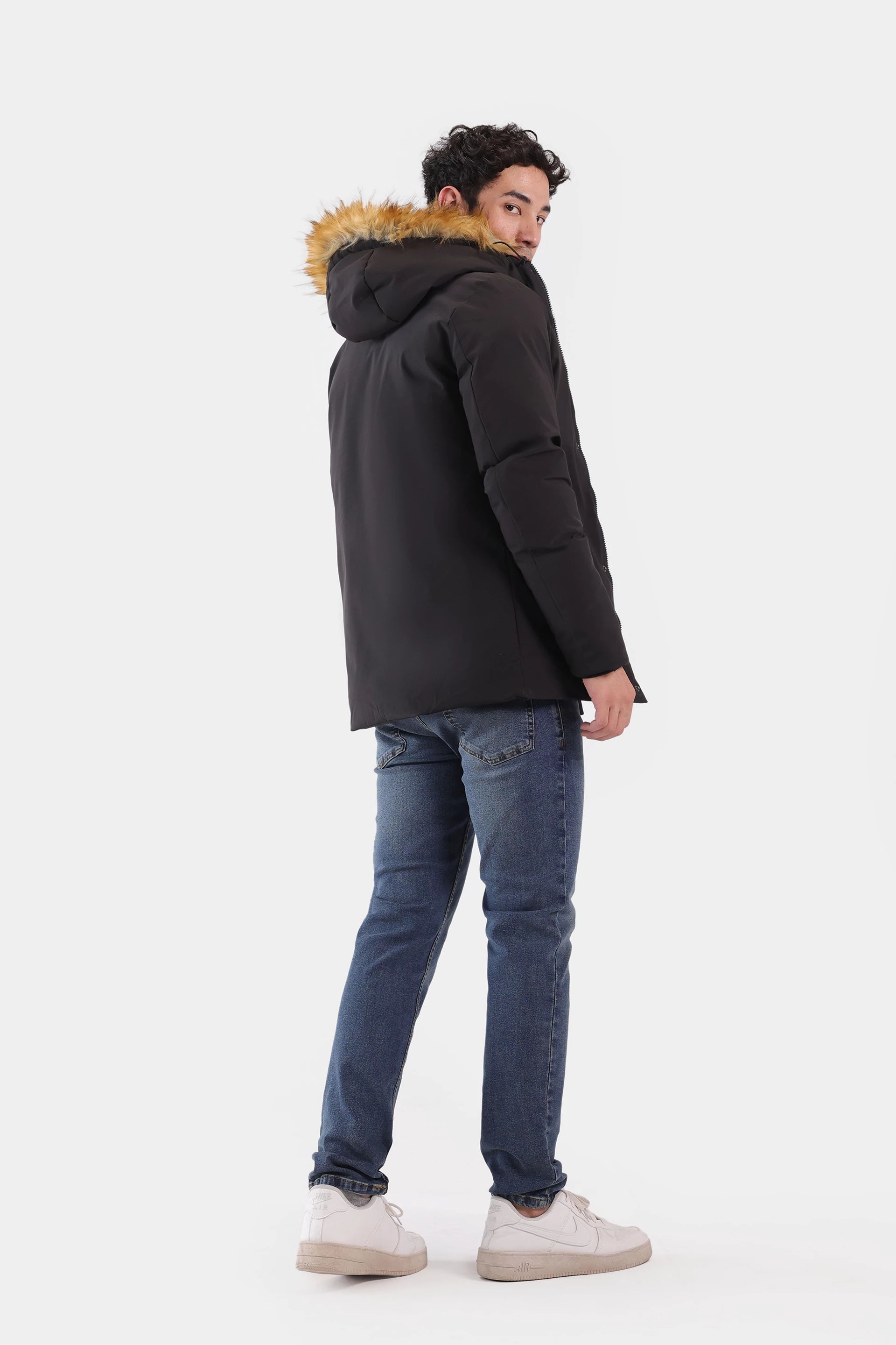 Faux Fur Hooded Jacket - Cougar Clothing